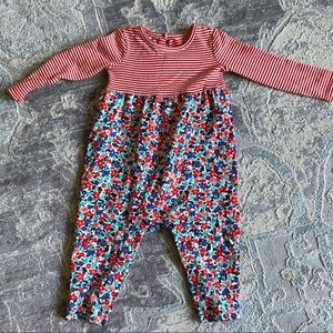 Tea long sleeve floral and striped jumper